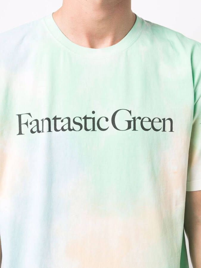 MSGM T-shirt met tie-dye print Groen