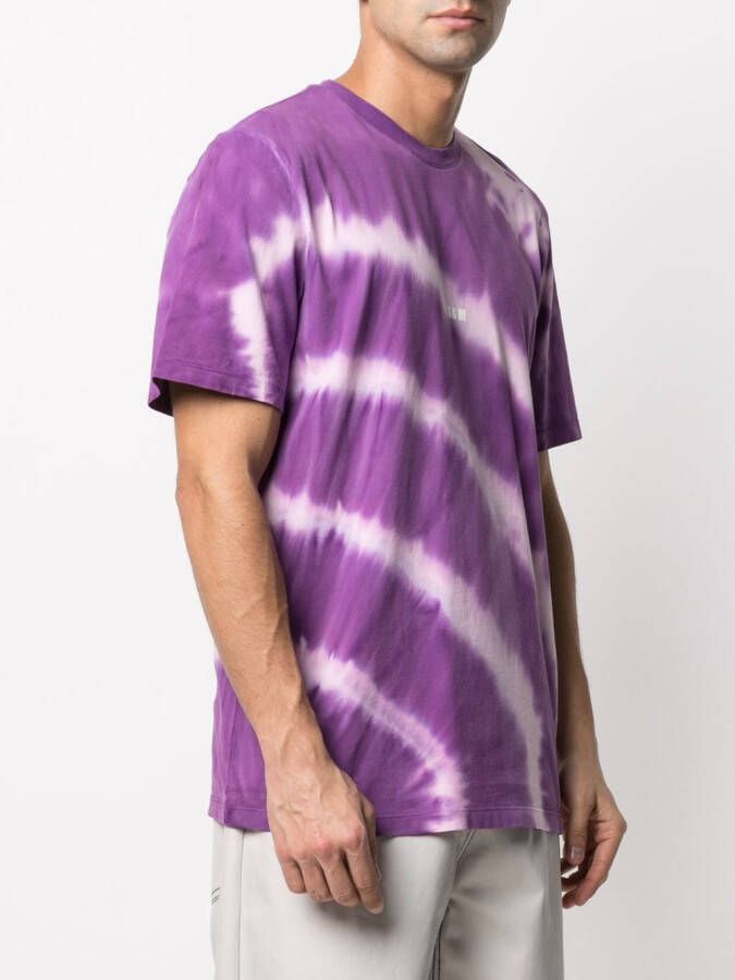 MSGM T-shirt met tie-dye print Paars