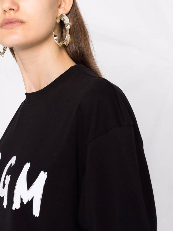 MSGM T-shirtjurk met logoprint Zwart