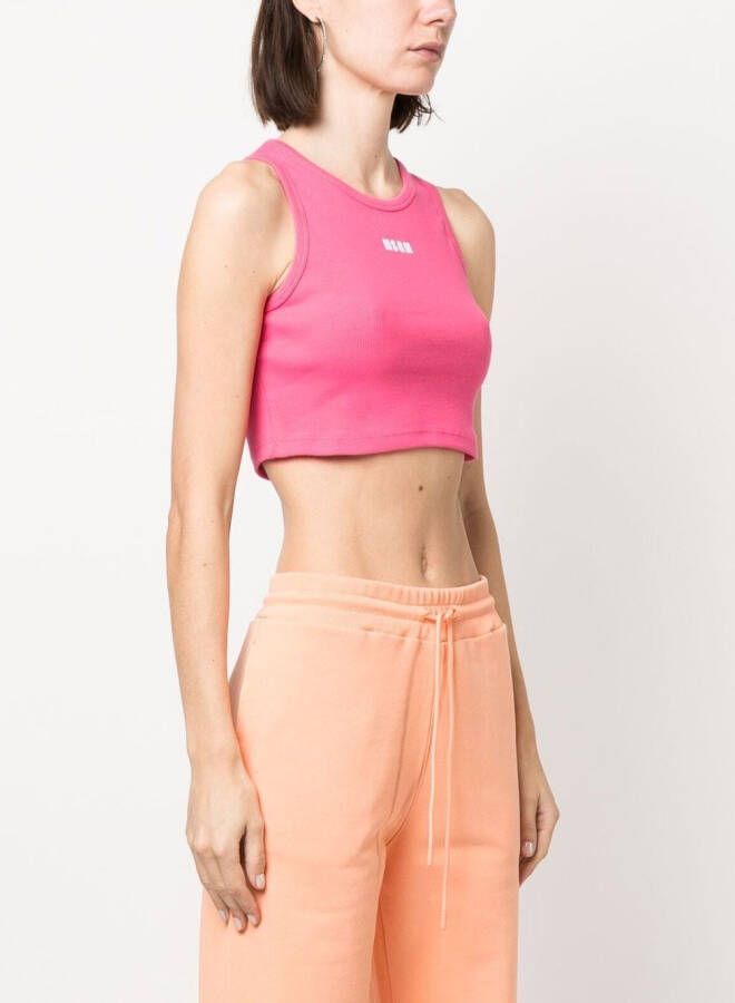 MSGM Tanktop met logoprint Roze