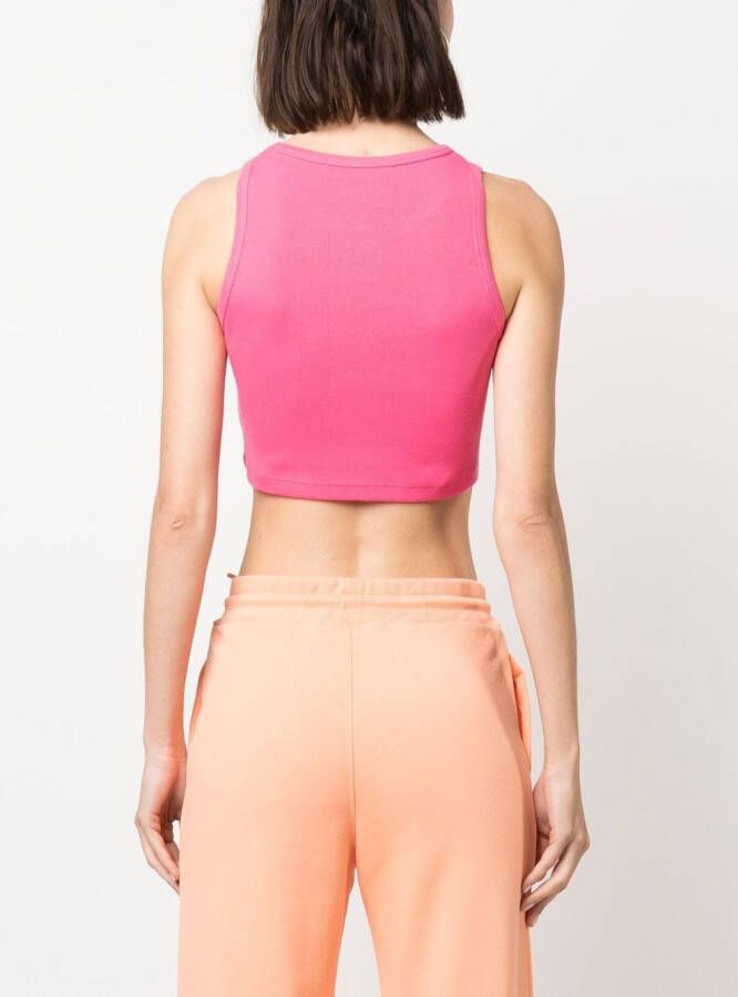 MSGM Tanktop met logoprint Roze