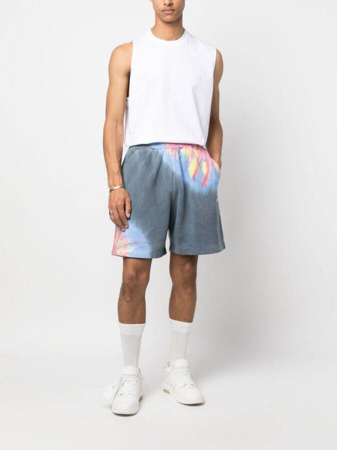 MSGM Shorts met logoprint Blauw
