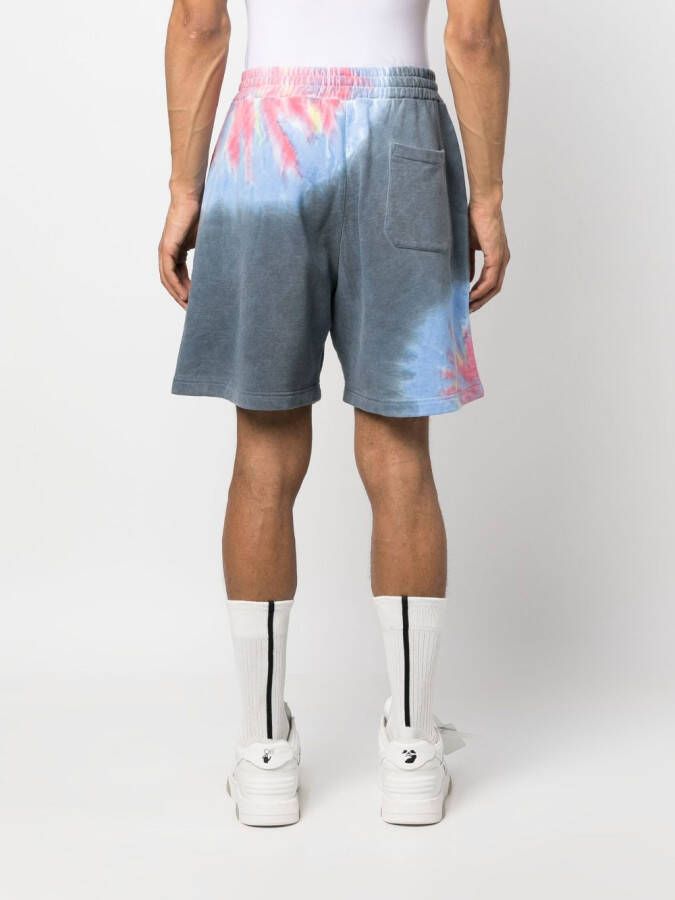 MSGM Shorts met logoprint Blauw