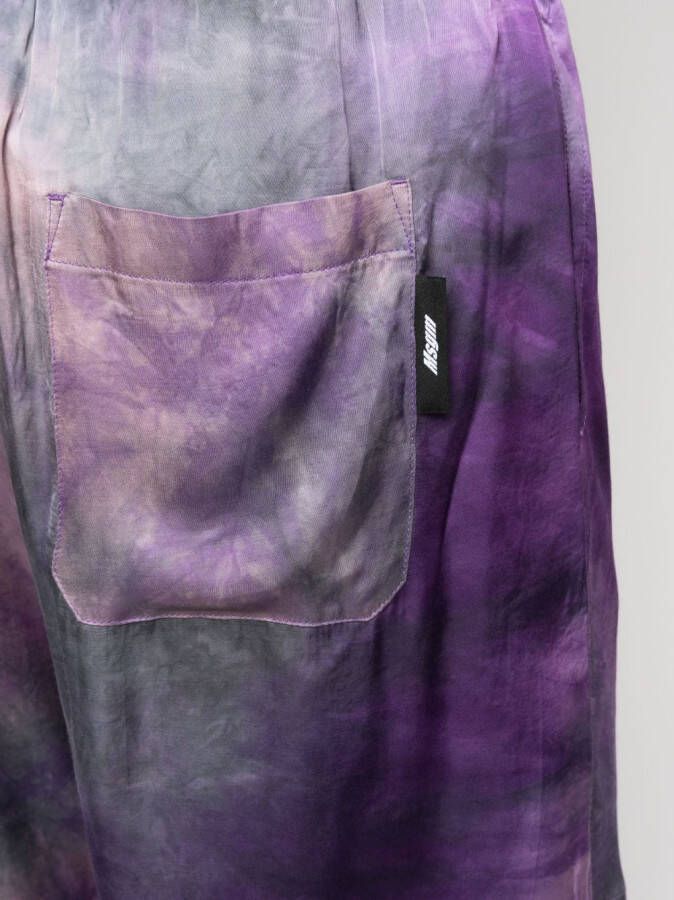 MSGM Trainingsshorts met tie-dye print Paars