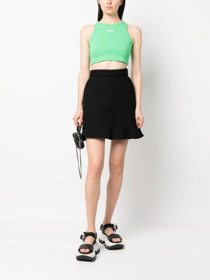 MSGM Top met logoprint Groen