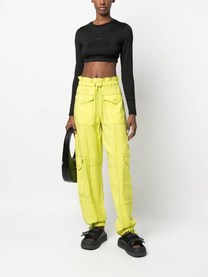 MSGM Top met logoprint Zwart
