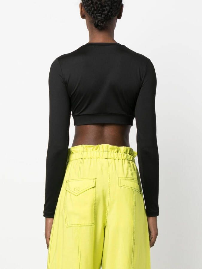 MSGM Top met logoprint Zwart