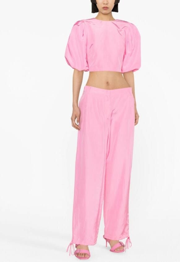 MSGM Top met pofmouwen Roze