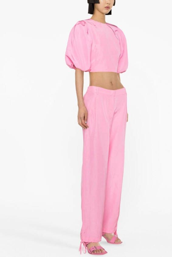 MSGM Top met pofmouwen Roze