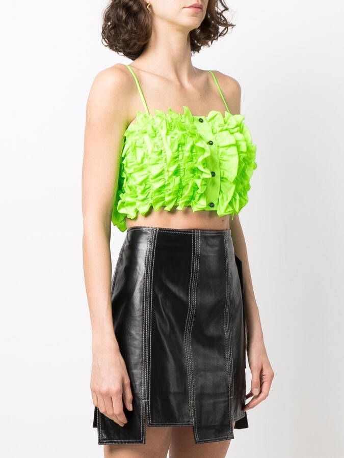 MSGM Top met ruches Groen