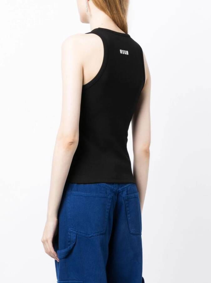 MSGM Top verfraaid met hart Zwart