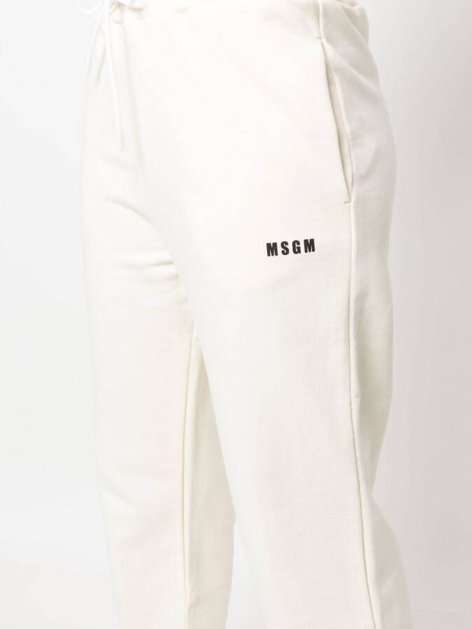 MSGM Trainingsbroek met logoprint Beige