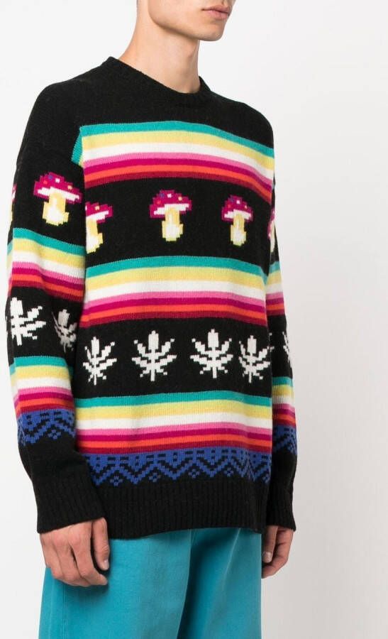 MSGM Trui met jacquard patroon Zwart
