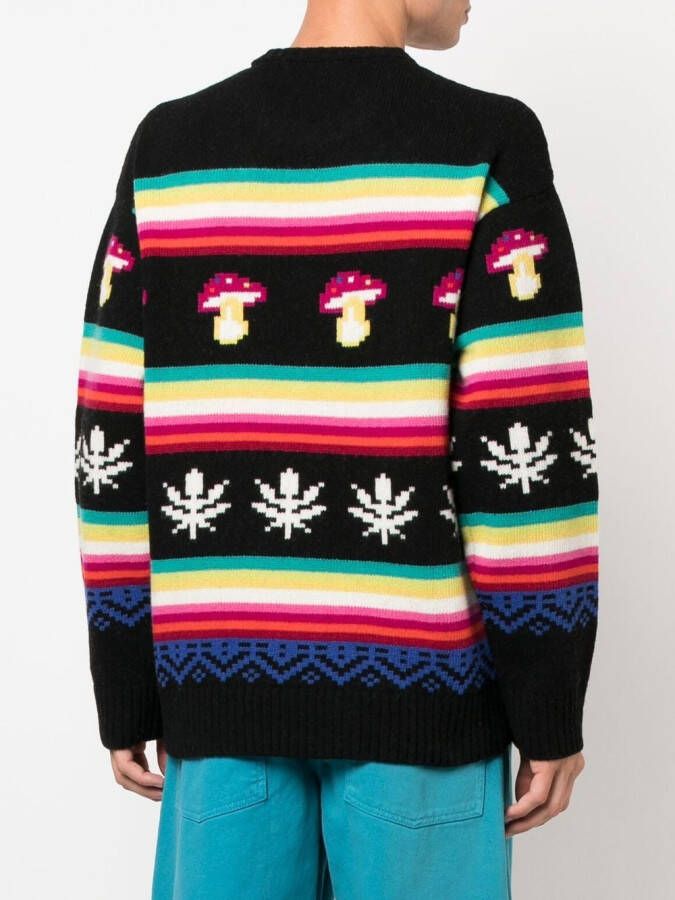 MSGM Trui met jacquard patroon Zwart