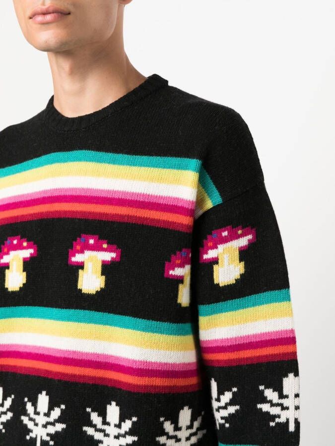 MSGM Trui met jacquard patroon Zwart