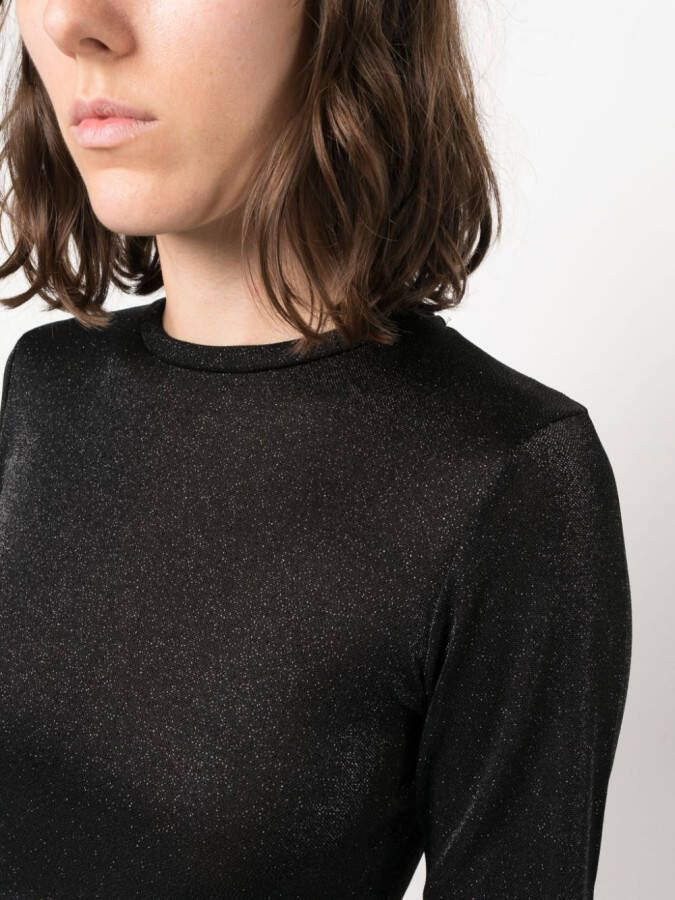 MSGM Trui met metallic-effect Zwart