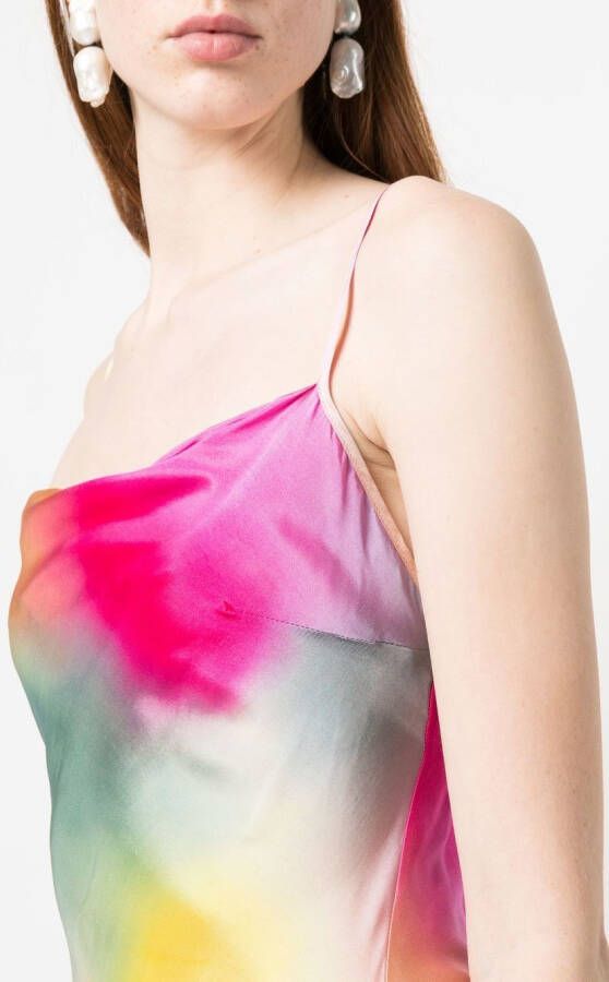 MSGM Maxi-jurk met waterverf-effect Roze