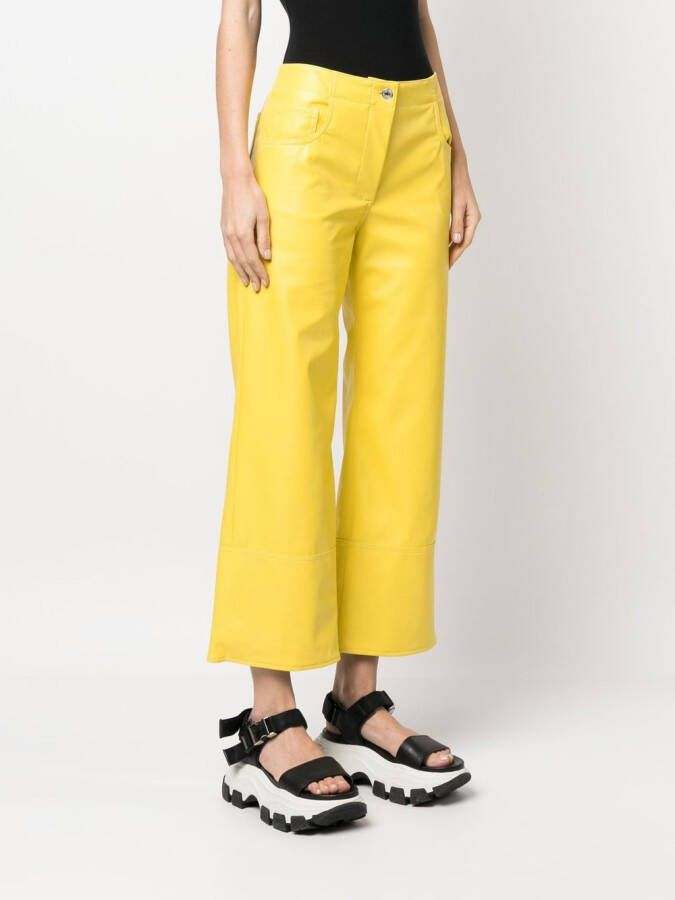 MSGM Broek met wijde pijpen Wit