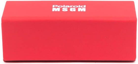 MSGM Zonnebril met vierkant montuur Rood