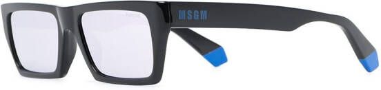 MSGM Zonnebril met vierkant montuur Zwart