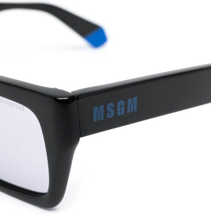 MSGM Zonnebril met vierkant montuur Zwart