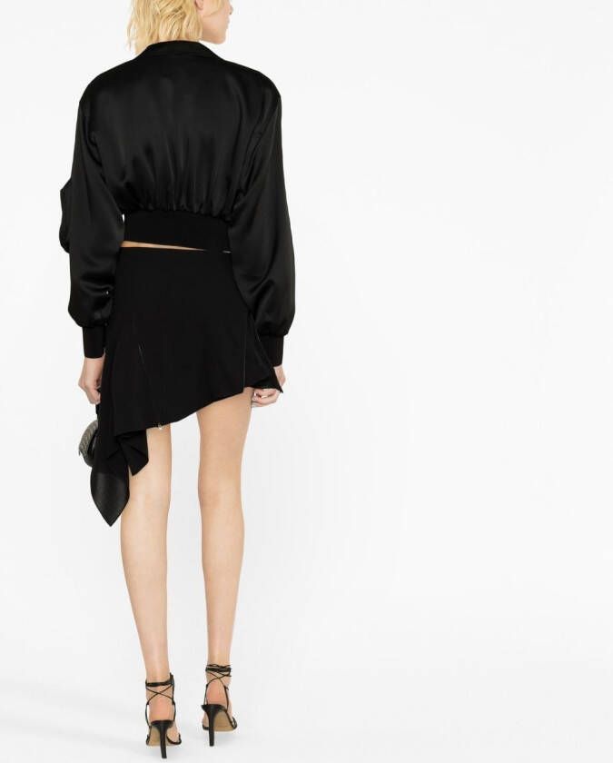 Mugler Asymmetrische mini-rok Zwart