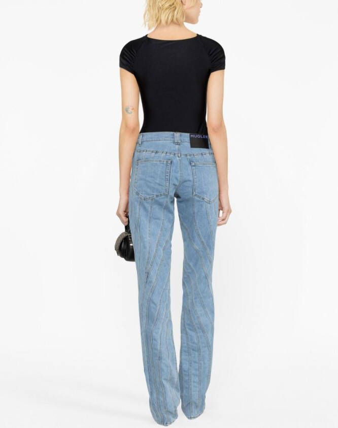 Mugler Baggy jeans Blauw