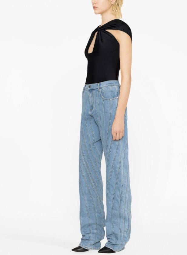 Mugler Baggy jeans Blauw