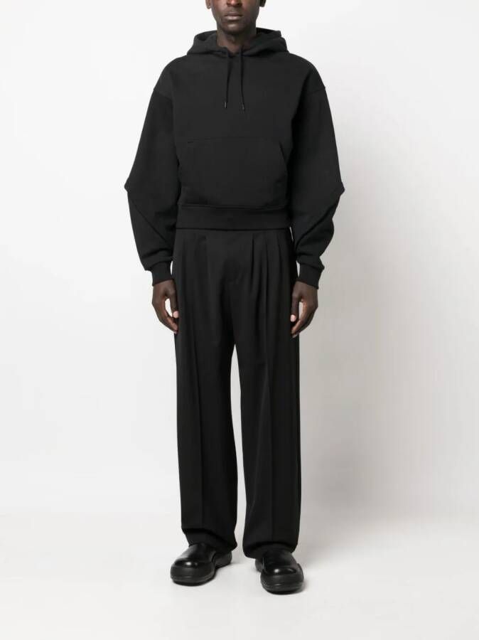 Mugler Hoodie met ballonmouwen Zwart