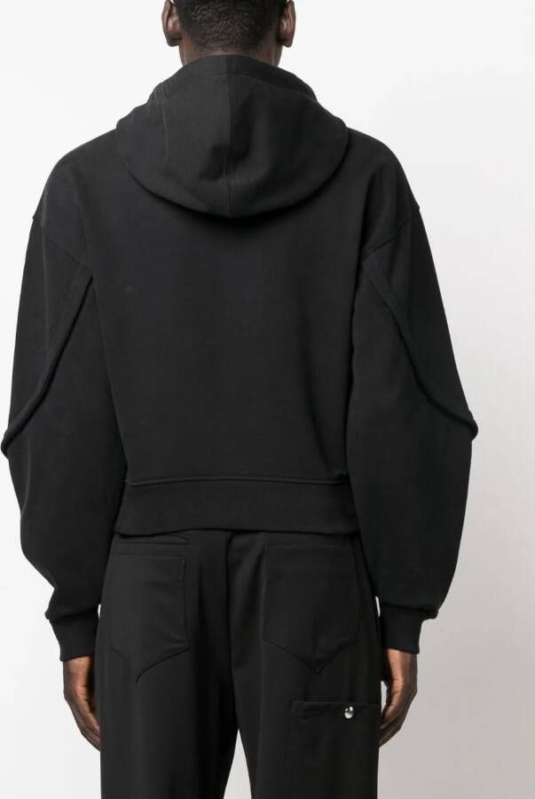 Mugler Hoodie met ballonmouwen Zwart