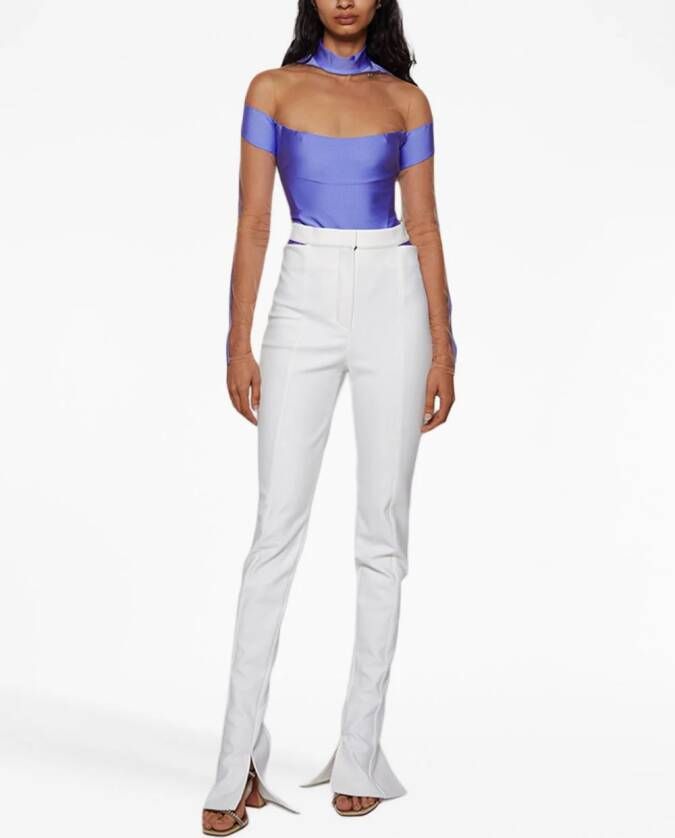 Mugler Flared broek Wit