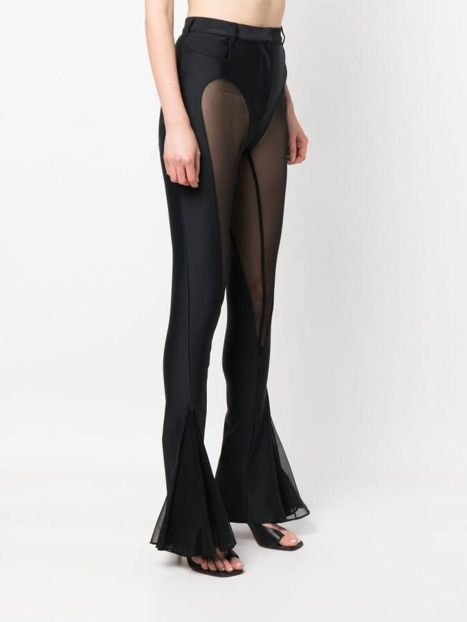 Mugler Flared broek Zwart