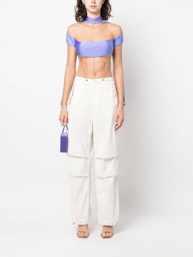 Mugler Body met vlakken Beige