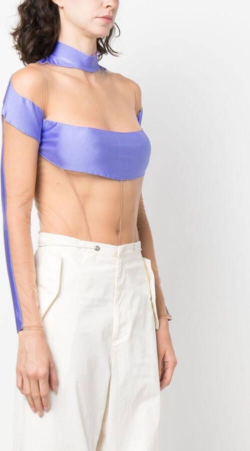 Mugler Body met vlakken Beige