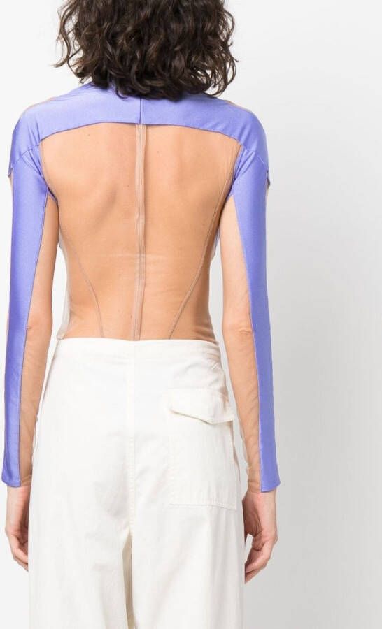 Mugler Body met vlakken Beige