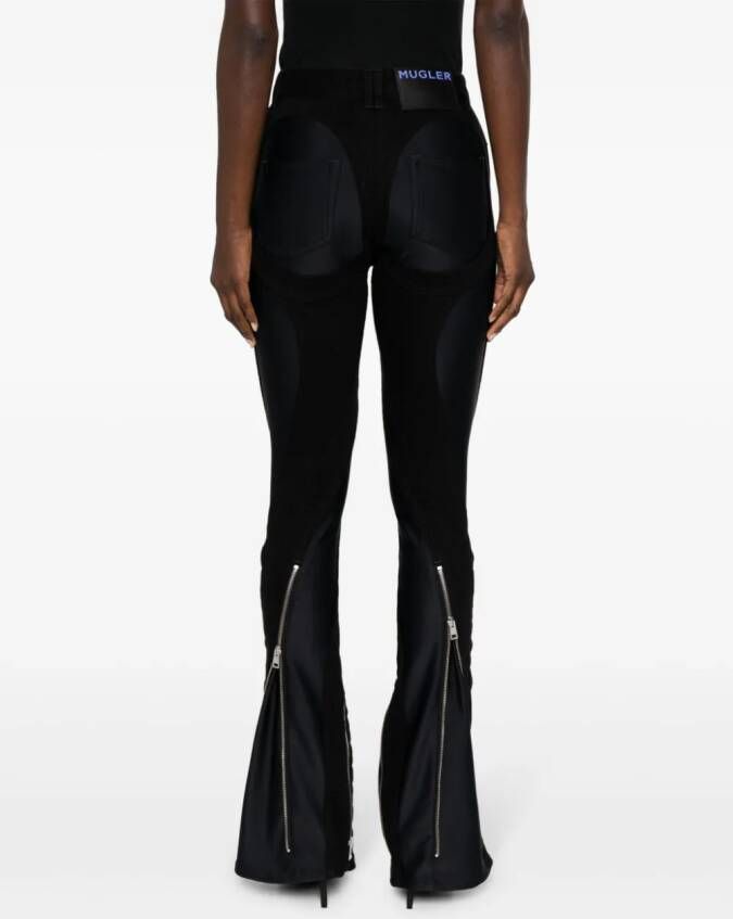 Mugler Jeans met vlakken Zwart