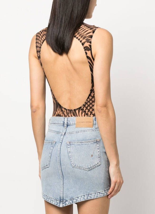 Mugler Mesh body Zwart