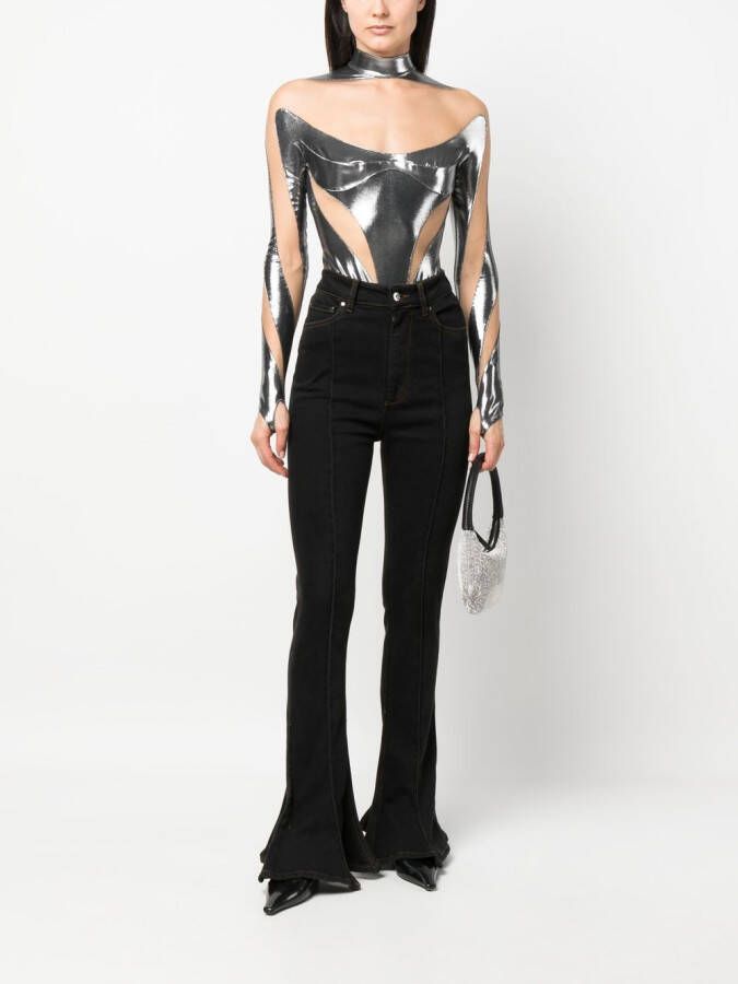 Mugler Metallic body Zwart