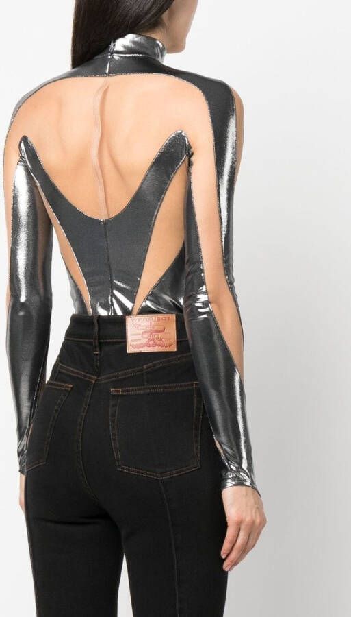 Mugler Metallic body Zwart