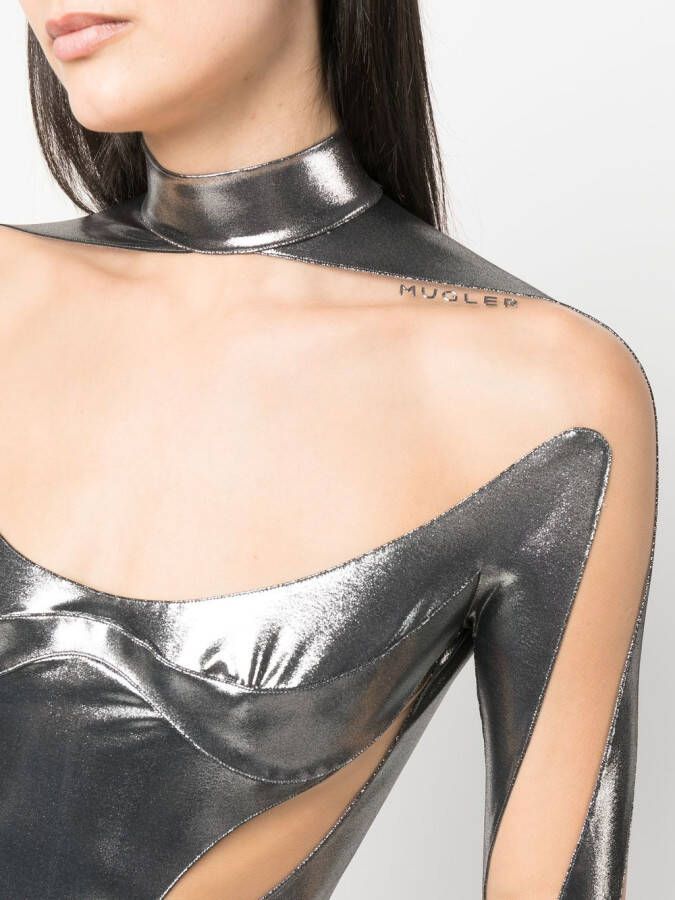 Mugler Metallic body Zwart