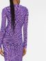 Mugler Midi-jurk met mesh Paars - Thumbnail 3