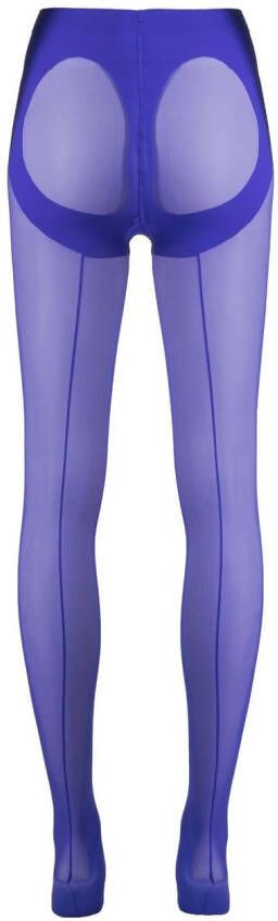Mugler Panty met mesh vlakken Blauw