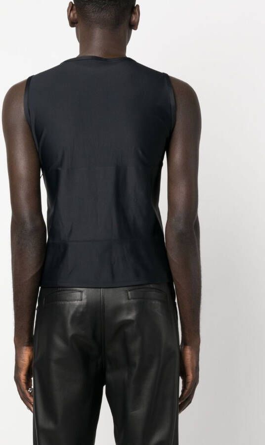Mugler Mouwloze top Zwart