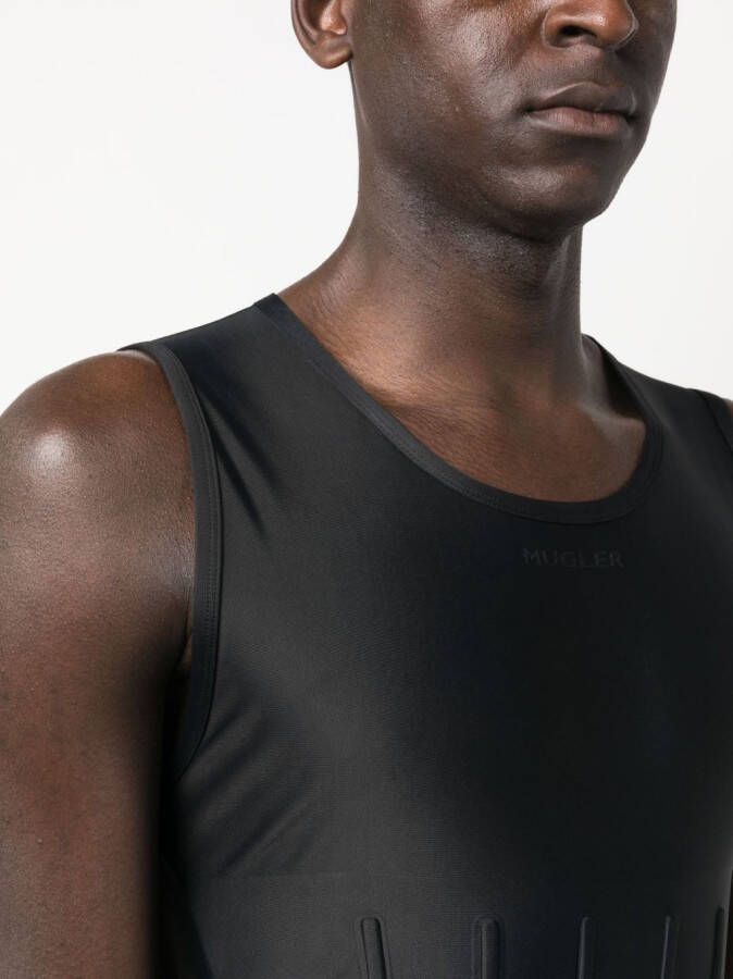 Mugler Mouwloze top Zwart
