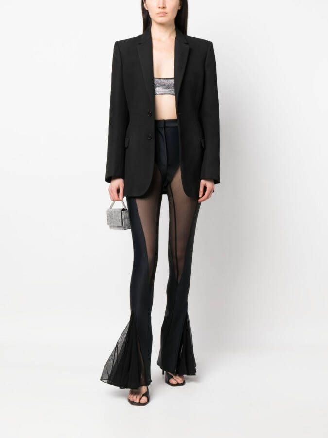 Mugler Flared broek Zwart