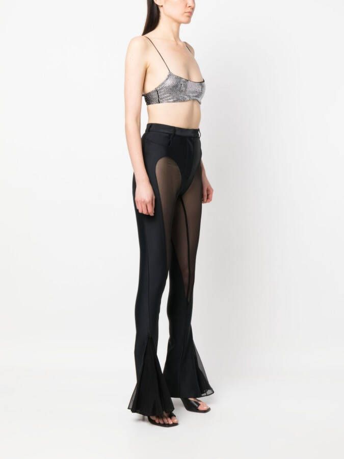 Mugler Flared broek Zwart