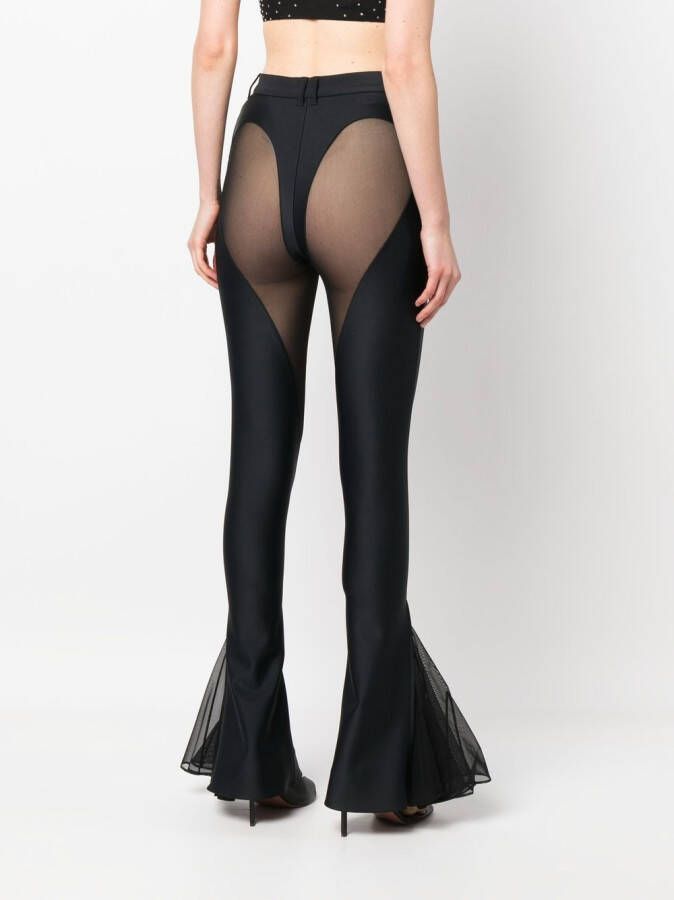 Mugler Flared broek Zwart