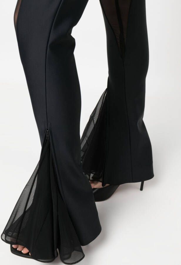 Mugler Flared broek Zwart