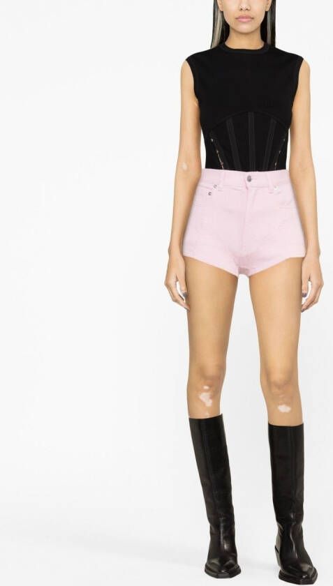 Mugler Denim shorts Roze