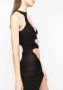 Mugler Gedrapeerde jurk Zwart - Thumbnail 5